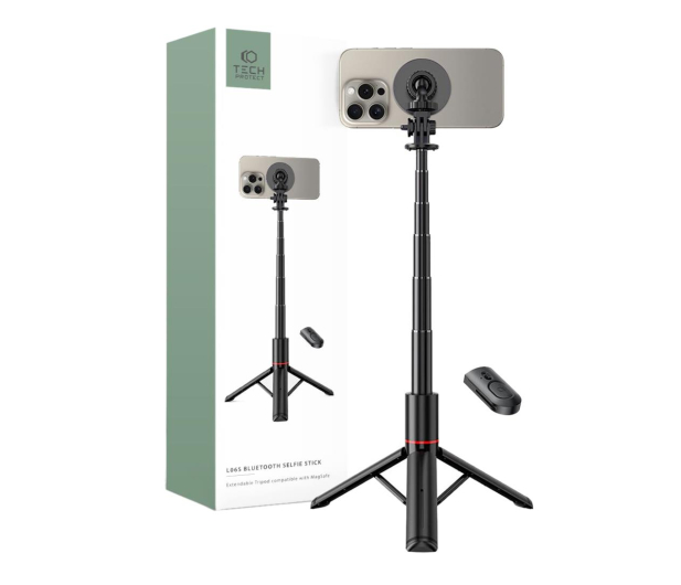 Tech-Protect L06S Selfie Stick Tripod MagSafe Pilot Bluetooth max 82cm - 1228048 - zdjęcie